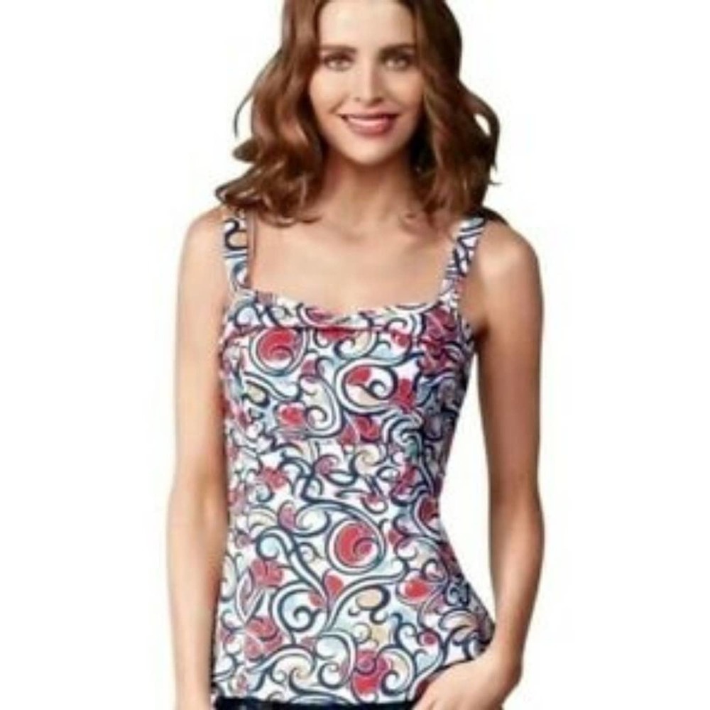 Cabi Keepsake Cami Retro Swirl Pattern Corset Sty… - image 8